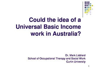 Curtin Corner Universal Basic Income slide