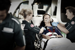 paramedics with patient