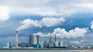 Powerplants in a large industrial harbor