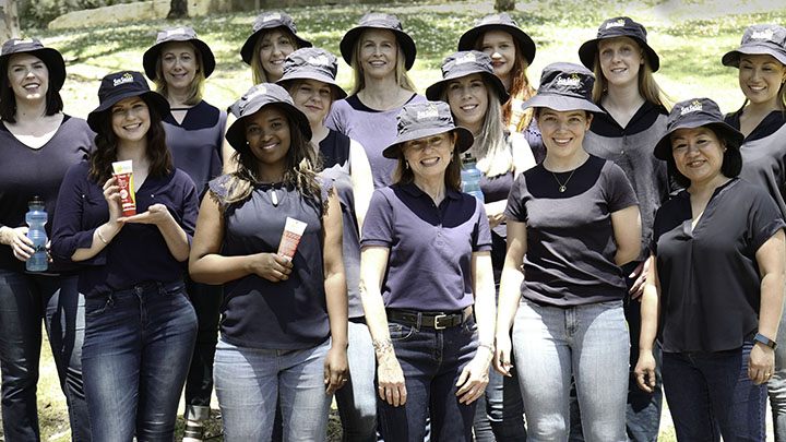 Group of women wearing hats